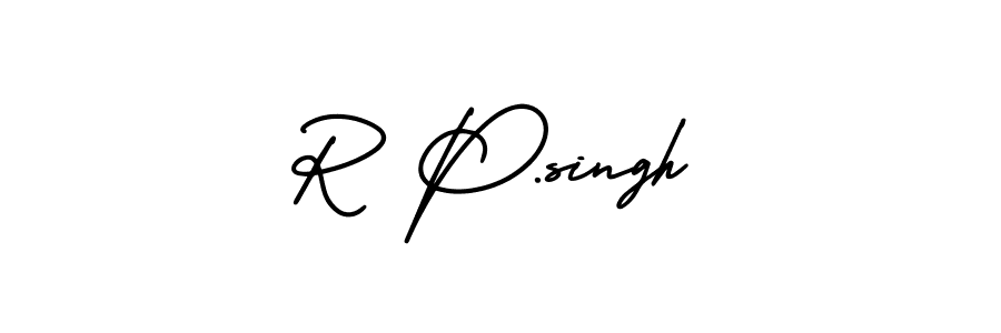 Make a beautiful signature design for name R P.singh. With this signature (AmerikaSignatureDemo-Regular) style, you can create a handwritten signature for free. R P.singh signature style 3 images and pictures png