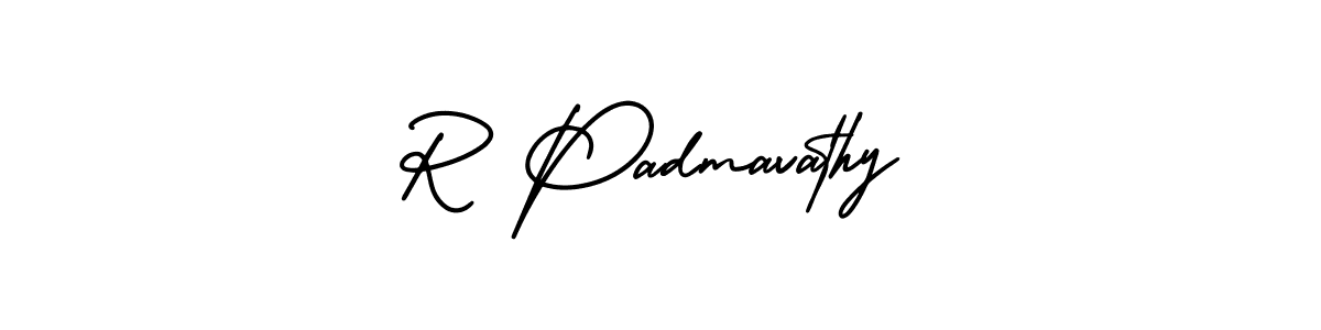 Also You can easily find your signature by using the search form. We will create R Padmavathy name handwritten signature images for you free of cost using AmerikaSignatureDemo-Regular sign style. R Padmavathy signature style 3 images and pictures png