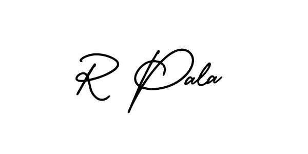 R Pala stylish signature style. Best Handwritten Sign (AmerikaSignatureDemo-Regular) for my name. Handwritten Signature Collection Ideas for my name R Pala. R Pala signature style 3 images and pictures png