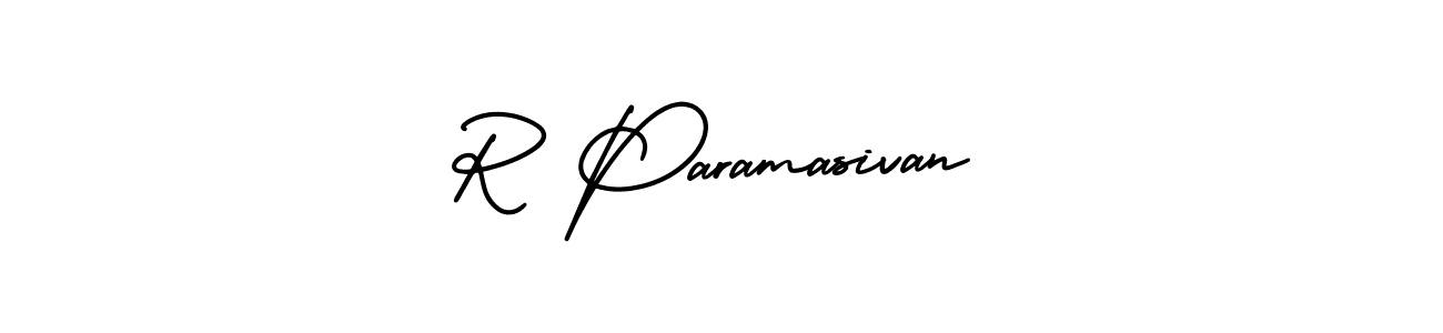 Similarly AmerikaSignatureDemo-Regular is the best handwritten signature design. Signature creator online .You can use it as an online autograph creator for name R Paramasivan. R Paramasivan signature style 3 images and pictures png