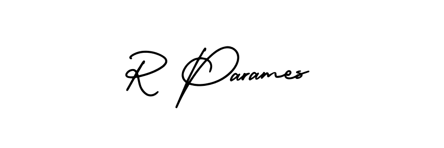 Also we have R Parames name is the best signature style. Create professional handwritten signature collection using AmerikaSignatureDemo-Regular autograph style. R Parames signature style 3 images and pictures png