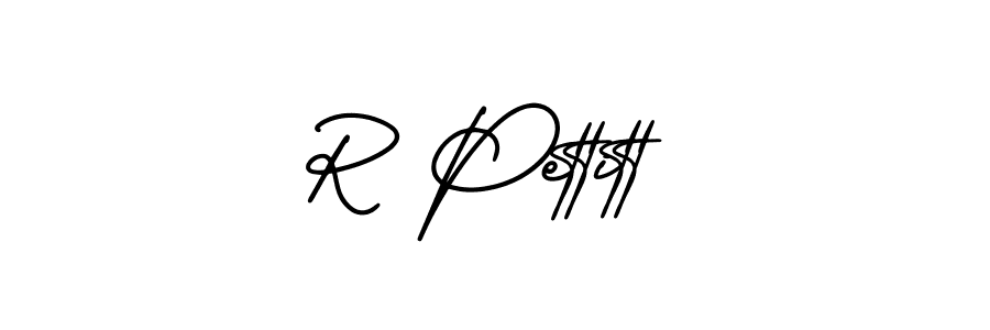 R Pettitt stylish signature style. Best Handwritten Sign (AmerikaSignatureDemo-Regular) for my name. Handwritten Signature Collection Ideas for my name R Pettitt. R Pettitt signature style 3 images and pictures png