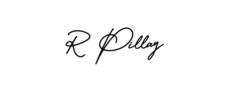 Use a signature maker to create a handwritten signature online. With this signature software, you can design (AmerikaSignatureDemo-Regular) your own signature for name R Pillay. R Pillay signature style 3 images and pictures png