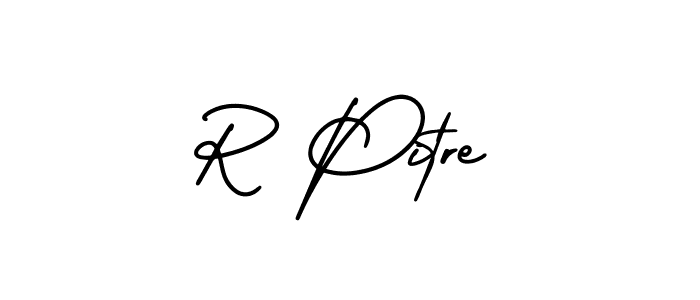 See photos of R Pitre official signature by Spectra . Check more albums & portfolios. Read reviews & check more about AmerikaSignatureDemo-Regular font. R Pitre signature style 3 images and pictures png