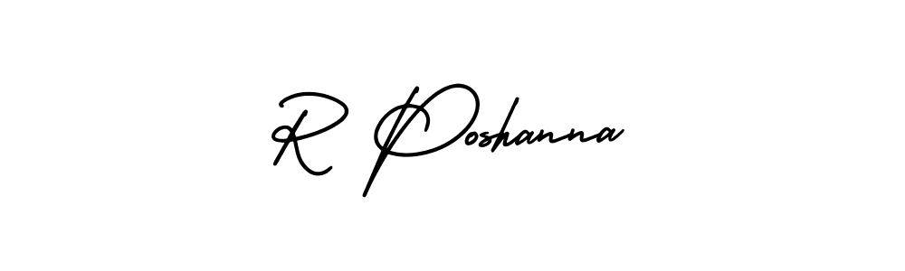 Best and Professional Signature Style for R Poshanna. AmerikaSignatureDemo-Regular Best Signature Style Collection. R Poshanna signature style 3 images and pictures png