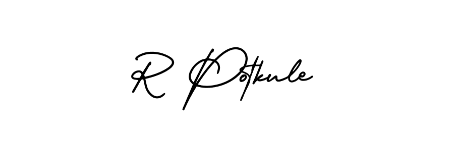 Use a signature maker to create a handwritten signature online. With this signature software, you can design (AmerikaSignatureDemo-Regular) your own signature for name R Potkule. R Potkule signature style 3 images and pictures png