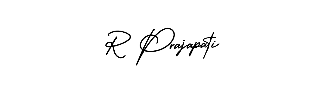 Make a beautiful signature design for name R Prajapati. With this signature (AmerikaSignatureDemo-Regular) style, you can create a handwritten signature for free. R Prajapati signature style 3 images and pictures png