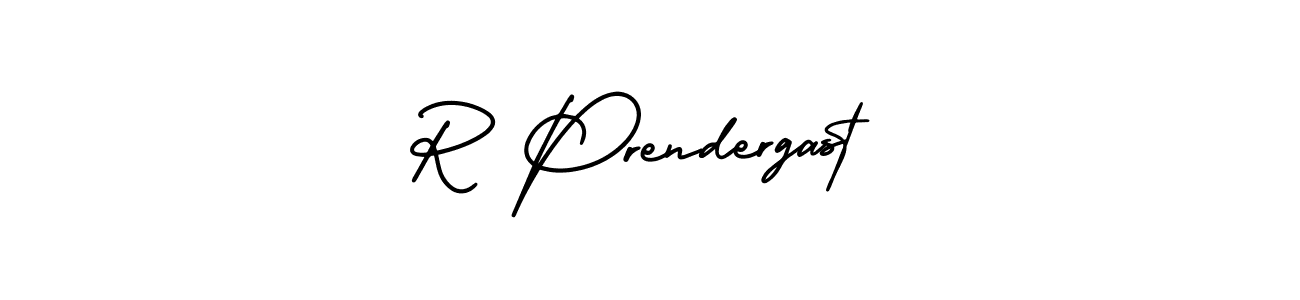 Design your own signature with our free online signature maker. With this signature software, you can create a handwritten (AmerikaSignatureDemo-Regular) signature for name R Prendergast. R Prendergast signature style 3 images and pictures png