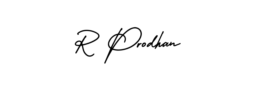 AmerikaSignatureDemo-Regular is a professional signature style that is perfect for those who want to add a touch of class to their signature. It is also a great choice for those who want to make their signature more unique. Get R Prodhan name to fancy signature for free. R Prodhan signature style 3 images and pictures png