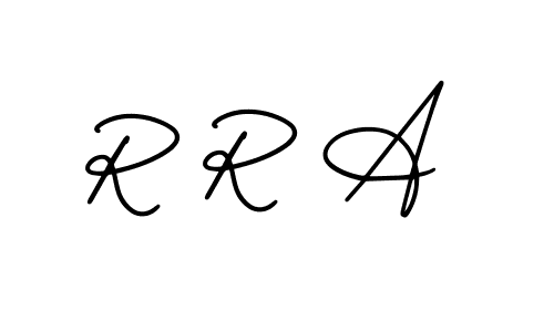 The best way (AmerikaSignatureDemo-Regular) to make a short signature is to pick only two or three words in your name. The name R R A include a total of six letters. For converting this name. R R A signature style 3 images and pictures png