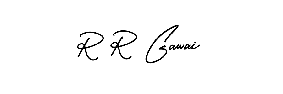 Design your own signature with our free online signature maker. With this signature software, you can create a handwritten (AmerikaSignatureDemo-Regular) signature for name R R Gawai. R R Gawai signature style 3 images and pictures png