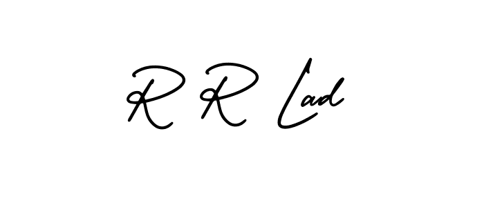 How to Draw R R Lad signature style? AmerikaSignatureDemo-Regular is a latest design signature styles for name R R Lad. R R Lad signature style 3 images and pictures png