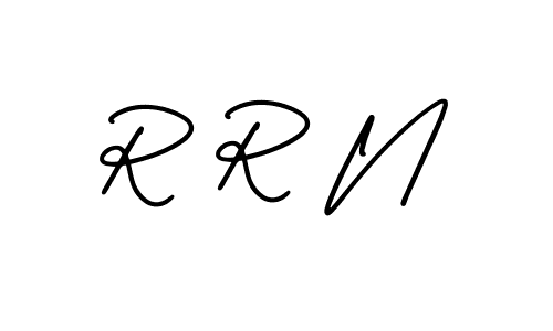 R R N stylish signature style. Best Handwritten Sign (AmerikaSignatureDemo-Regular) for my name. Handwritten Signature Collection Ideas for my name R R N. R R N signature style 3 images and pictures png