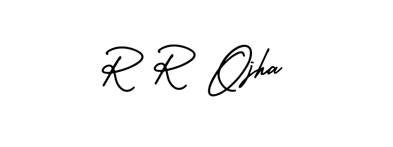 Similarly AmerikaSignatureDemo-Regular is the best handwritten signature design. Signature creator online .You can use it as an online autograph creator for name R R Ojha. R R Ojha signature style 3 images and pictures png