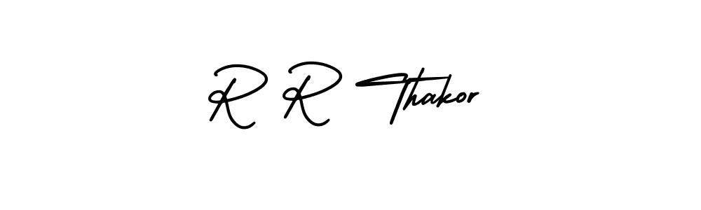 Design your own signature with our free online signature maker. With this signature software, you can create a handwritten (AmerikaSignatureDemo-Regular) signature for name R R Thakor. R R Thakor signature style 3 images and pictures png