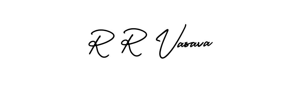 Make a beautiful signature design for name R R Vasava. Use this online signature maker to create a handwritten signature for free. R R Vasava signature style 3 images and pictures png