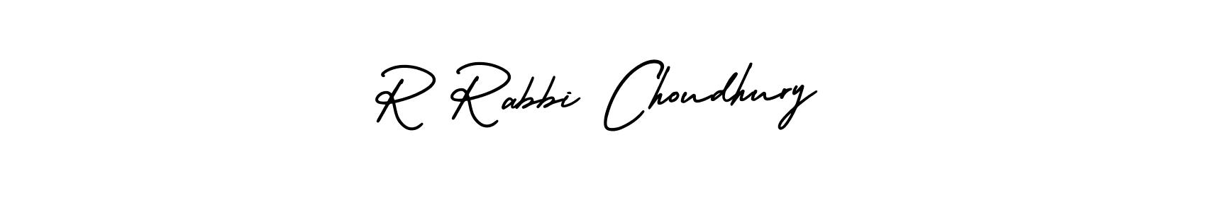 Also we have R Rabbi Choudhury name is the best signature style. Create professional handwritten signature collection using AmerikaSignatureDemo-Regular autograph style. R Rabbi Choudhury signature style 3 images and pictures png