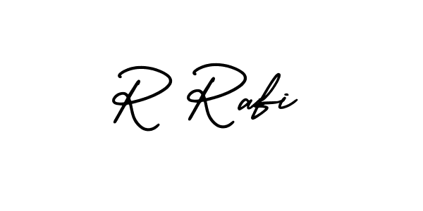 You should practise on your own different ways (AmerikaSignatureDemo-Regular) to write your name (R Rafi) in signature. don't let someone else do it for you. R Rafi signature style 3 images and pictures png