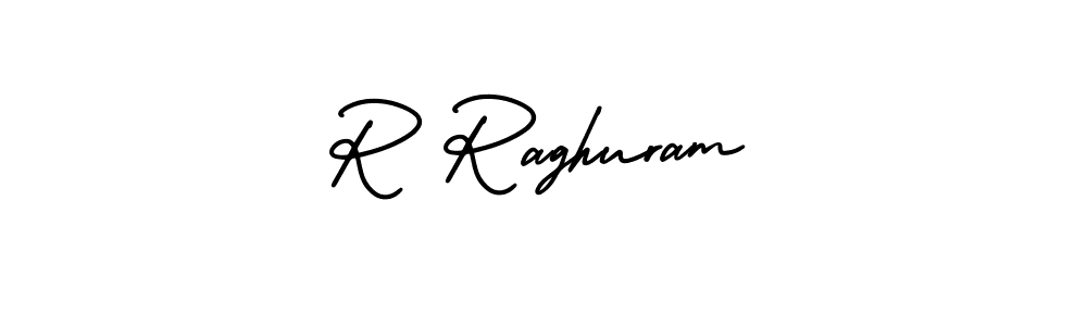 You should practise on your own different ways (AmerikaSignatureDemo-Regular) to write your name (R Raghuram) in signature. don't let someone else do it for you. R Raghuram signature style 3 images and pictures png