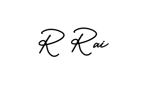 How to make R Rai signature? AmerikaSignatureDemo-Regular is a professional autograph style. Create handwritten signature for R Rai name. R Rai signature style 3 images and pictures png