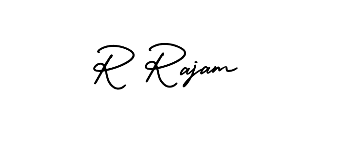 Also You can easily find your signature by using the search form. We will create R Rajam name handwritten signature images for you free of cost using AmerikaSignatureDemo-Regular sign style. R Rajam signature style 3 images and pictures png