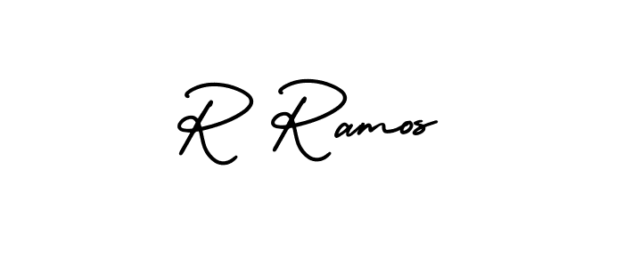 AmerikaSignatureDemo-Regular is a professional signature style that is perfect for those who want to add a touch of class to their signature. It is also a great choice for those who want to make their signature more unique. Get R Ramos name to fancy signature for free. R Ramos signature style 3 images and pictures png