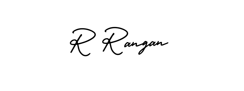 Similarly AmerikaSignatureDemo-Regular is the best handwritten signature design. Signature creator online .You can use it as an online autograph creator for name R Rangan. R Rangan signature style 3 images and pictures png