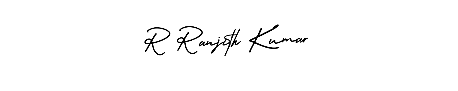 Make a beautiful signature design for name R Ranjith Kumar. With this signature (AmerikaSignatureDemo-Regular) style, you can create a handwritten signature for free. R Ranjith Kumar signature style 3 images and pictures png