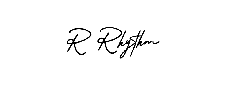 Also we have R Rhythm name is the best signature style. Create professional handwritten signature collection using AmerikaSignatureDemo-Regular autograph style. R Rhythm signature style 3 images and pictures png
