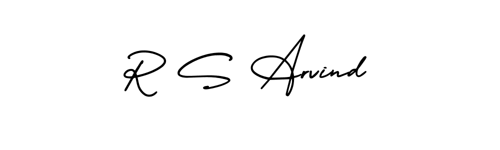 R S Arvind stylish signature style. Best Handwritten Sign (AmerikaSignatureDemo-Regular) for my name. Handwritten Signature Collection Ideas for my name R S Arvind. R S Arvind signature style 3 images and pictures png