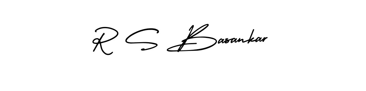 AmerikaSignatureDemo-Regular is a professional signature style that is perfect for those who want to add a touch of class to their signature. It is also a great choice for those who want to make their signature more unique. Get R S Basankar name to fancy signature for free. R S Basankar signature style 3 images and pictures png