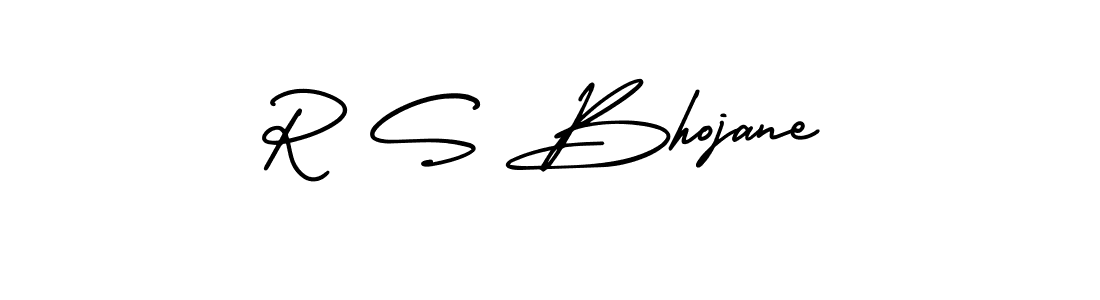 This is the best signature style for the R S Bhojane name. Also you like these signature font (AmerikaSignatureDemo-Regular). Mix name signature. R S Bhojane signature style 3 images and pictures png