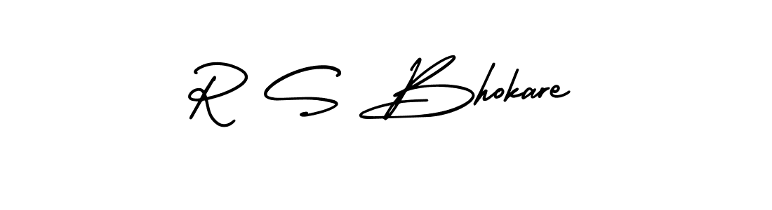 How to make R S Bhokare name signature. Use AmerikaSignatureDemo-Regular style for creating short signs online. This is the latest handwritten sign. R S Bhokare signature style 3 images and pictures png