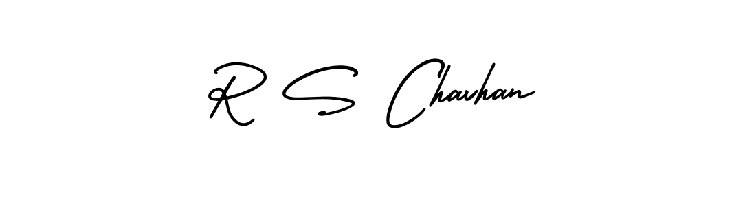 How to make R S Chavhan name signature. Use AmerikaSignatureDemo-Regular style for creating short signs online. This is the latest handwritten sign. R S Chavhan signature style 3 images and pictures png