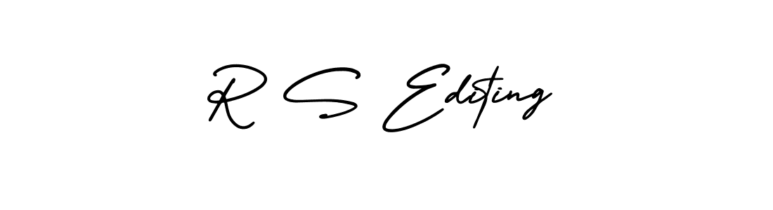Create a beautiful signature design for name R S Editing. With this signature (AmerikaSignatureDemo-Regular) fonts, you can make a handwritten signature for free. R S Editing signature style 3 images and pictures png