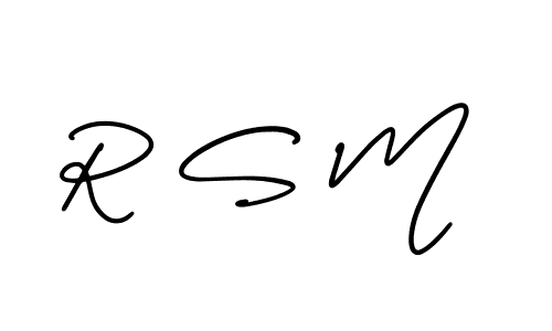 You should practise on your own different ways (AmerikaSignatureDemo-Regular) to write your name (R S M) in signature. don't let someone else do it for you. R S M signature style 3 images and pictures png