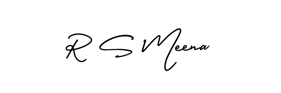 How to make R S Meena signature? AmerikaSignatureDemo-Regular is a professional autograph style. Create handwritten signature for R S Meena name. R S Meena signature style 3 images and pictures png