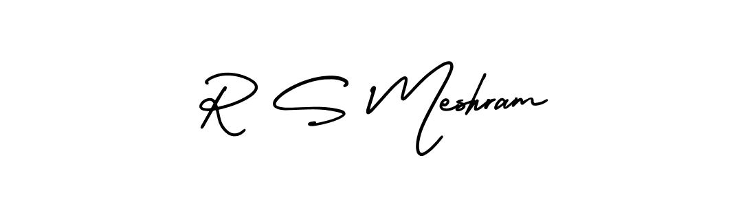 Make a beautiful signature design for name R S Meshram. With this signature (AmerikaSignatureDemo-Regular) style, you can create a handwritten signature for free. R S Meshram signature style 3 images and pictures png