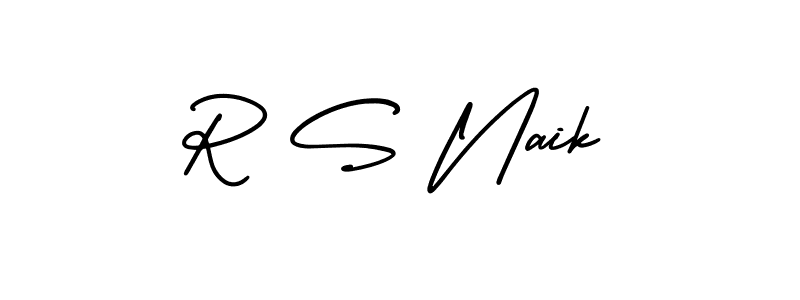You should practise on your own different ways (AmerikaSignatureDemo-Regular) to write your name (R S Naik) in signature. don't let someone else do it for you. R S Naik signature style 3 images and pictures png