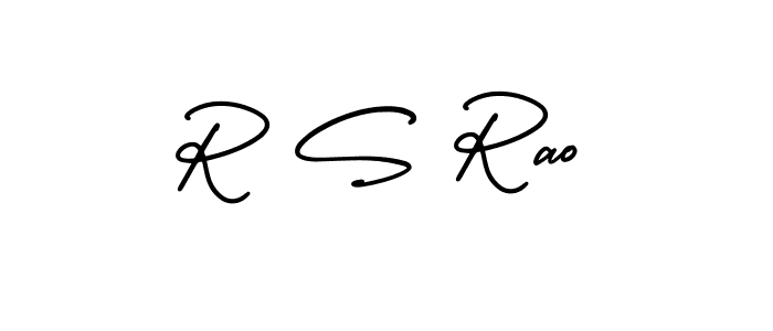 This is the best signature style for the R S Rao name. Also you like these signature font (AmerikaSignatureDemo-Regular). Mix name signature. R S Rao signature style 3 images and pictures png