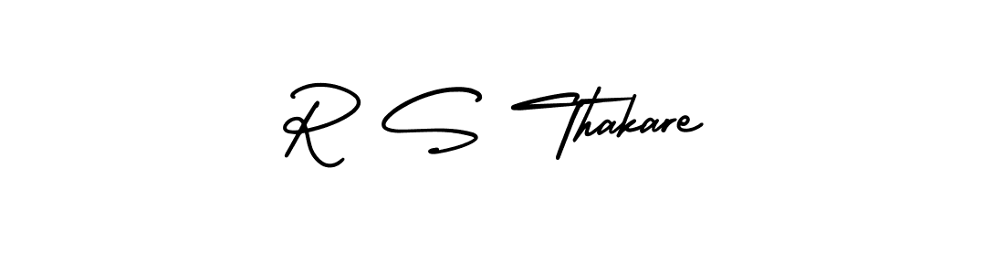 Create a beautiful signature design for name R S Thakare. With this signature (AmerikaSignatureDemo-Regular) fonts, you can make a handwritten signature for free. R S Thakare signature style 3 images and pictures png