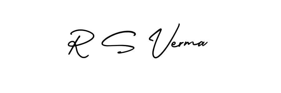 Make a beautiful signature design for name R S Verma. With this signature (AmerikaSignatureDemo-Regular) style, you can create a handwritten signature for free. R S Verma signature style 3 images and pictures png