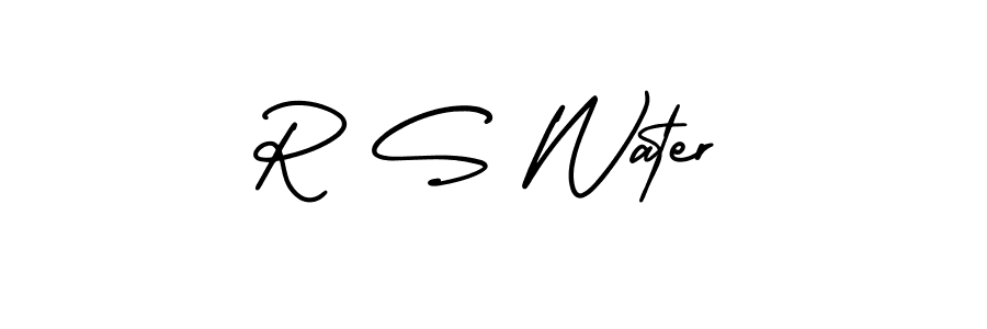 Use a signature maker to create a handwritten signature online. With this signature software, you can design (AmerikaSignatureDemo-Regular) your own signature for name R S Water. R S Water signature style 3 images and pictures png