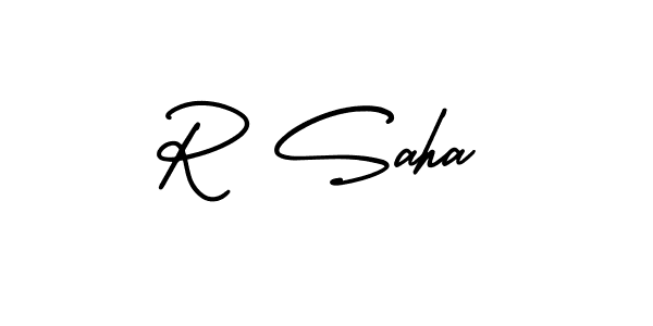 How to make R Saha signature? AmerikaSignatureDemo-Regular is a professional autograph style. Create handwritten signature for R Saha name. R Saha signature style 3 images and pictures png