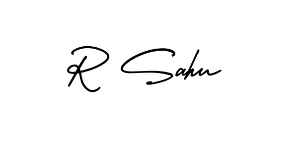 Similarly AmerikaSignatureDemo-Regular is the best handwritten signature design. Signature creator online .You can use it as an online autograph creator for name R Sahu. R Sahu signature style 3 images and pictures png