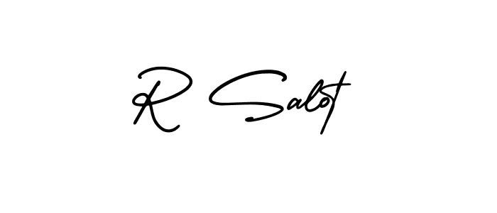 Create a beautiful signature design for name R Salot. With this signature (AmerikaSignatureDemo-Regular) fonts, you can make a handwritten signature for free. R Salot signature style 3 images and pictures png