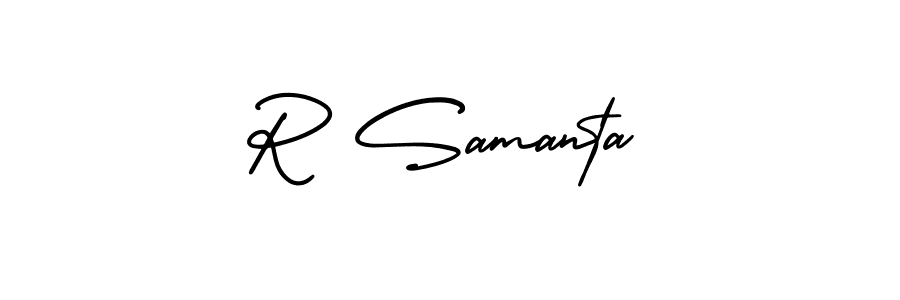 How to make R Samanta signature? AmerikaSignatureDemo-Regular is a professional autograph style. Create handwritten signature for R Samanta name. R Samanta signature style 3 images and pictures png