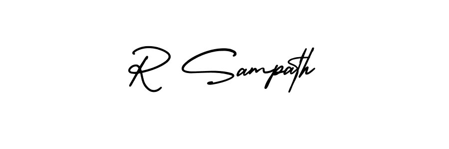 It looks lik you need a new signature style for name R Sampath. Design unique handwritten (AmerikaSignatureDemo-Regular) signature with our free signature maker in just a few clicks. R Sampath signature style 3 images and pictures png