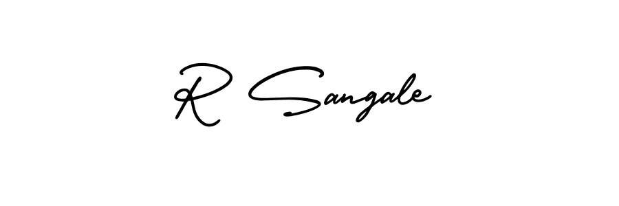 Similarly AmerikaSignatureDemo-Regular is the best handwritten signature design. Signature creator online .You can use it as an online autograph creator for name R Sangale. R Sangale signature style 3 images and pictures png