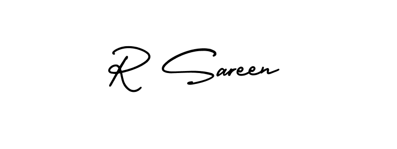 This is the best signature style for the R Sareen name. Also you like these signature font (AmerikaSignatureDemo-Regular). Mix name signature. R Sareen signature style 3 images and pictures png